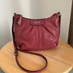 Coach Ashley Red Wine Sling Bag